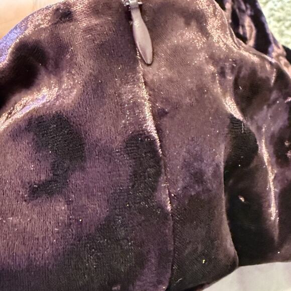 Maggy London Burgundy Crushed Velvet Midi Dress, Long Sleeve, Size 2 - Picture 10 of 14